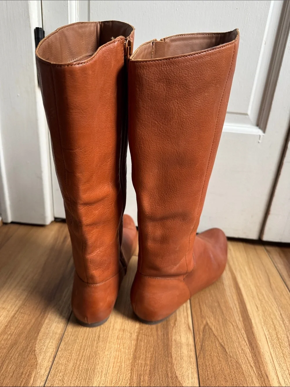 Kork-Ease Tall Leather Riding Boots in Cognac